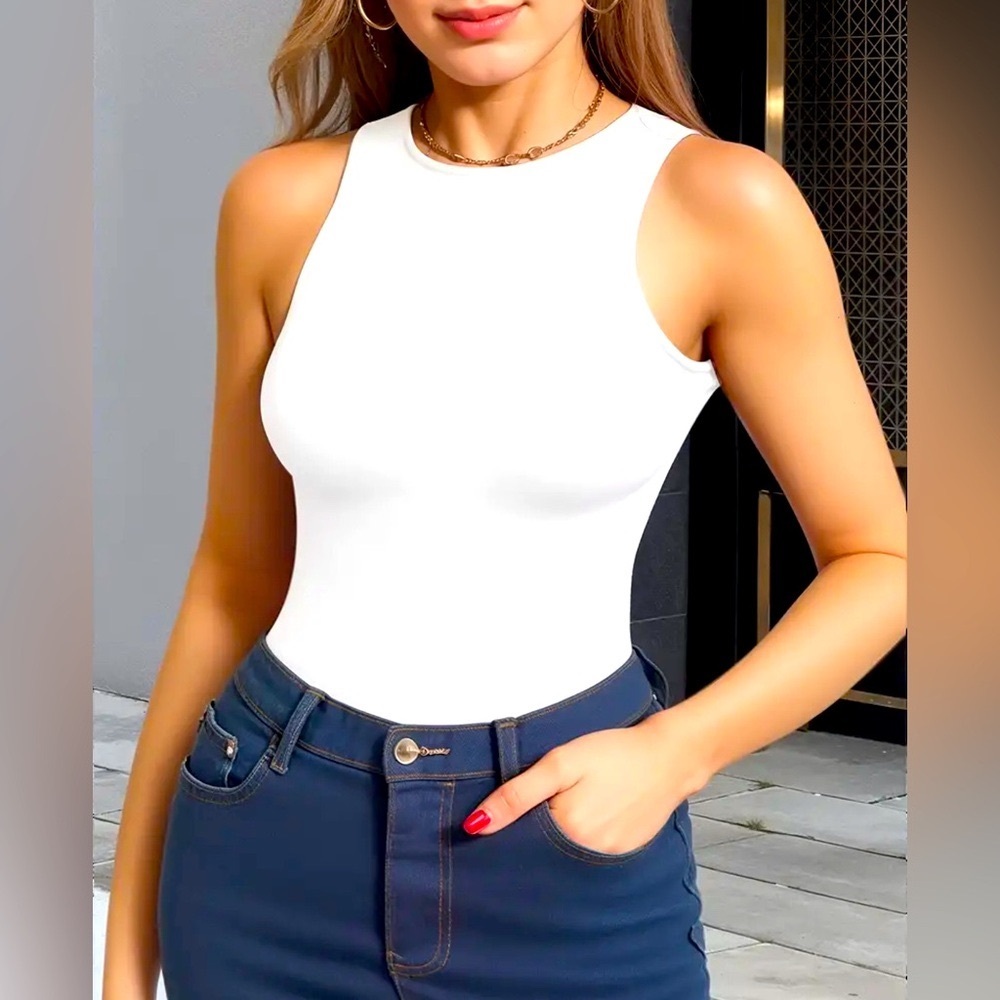 New Crew Neck Tank Bodysuit